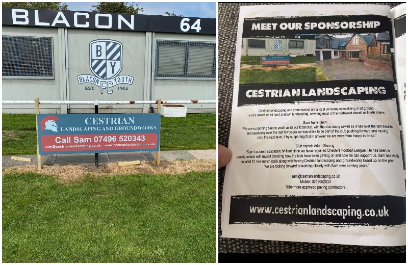 Cestrian Landscaping sponsoring Blacon Youth FC