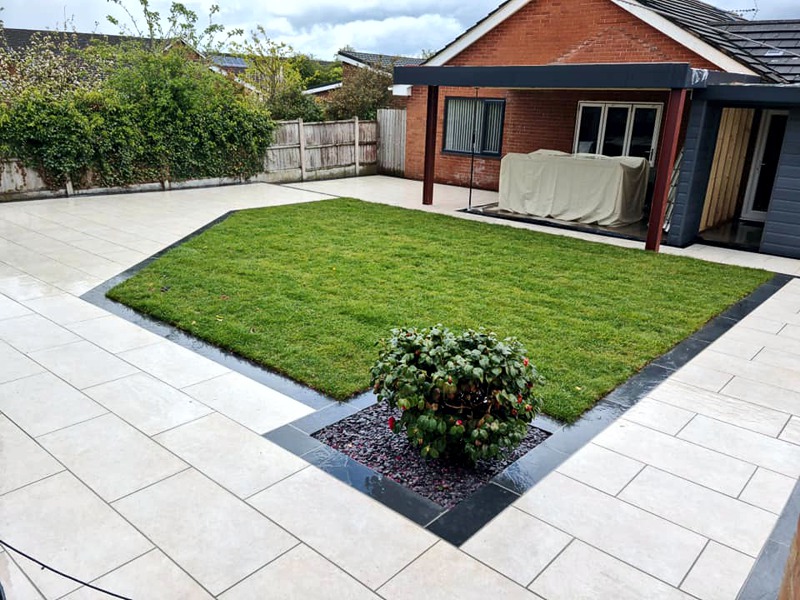 Silver Grey Patio Project, Cestrian Landscaping